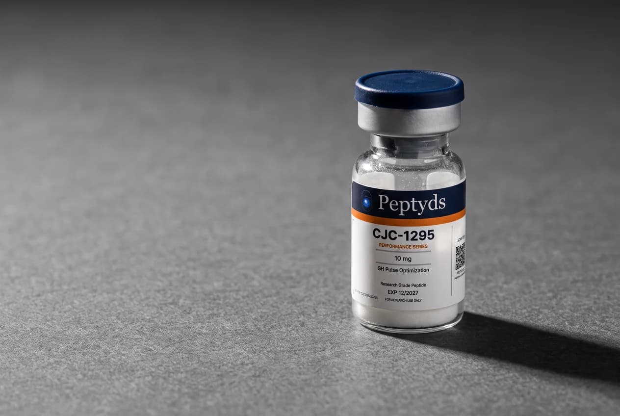10 mg vial lyophilised vial of CJC-1295 No DAC, ISO/IEC 17025 lab-verified, Peptyds packaging